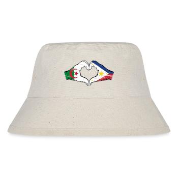 Algeria Philippines Flag Hands Heart Shape Used - Stanley/Stella Recycled Bucket Hat - natural - Front