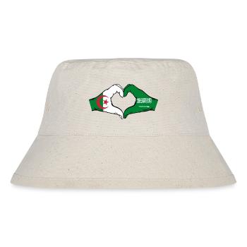 Algeria Saudi Arabia Flag Hands Heart Shape - Stanley/Stella Recycled Bucket Hat - natural - Front