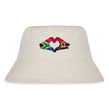 Afrique du Sud Angola drapeau mains forme de coeur utilisé - Bob recyclé Stanley/Stella - blanc naturel - Devant
