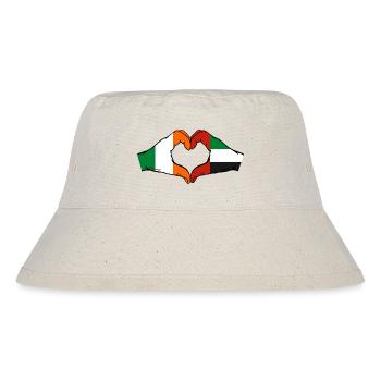 Irland Vereinigte Arabische Emirate Herz - Stanley/Stella recycelter Bucket Hat - Naturweiß - Vorne
