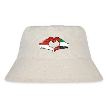 Indonesia United Arab Emirates Heart - Stanley/Stella Recycled Bucket Hat - natural - Front