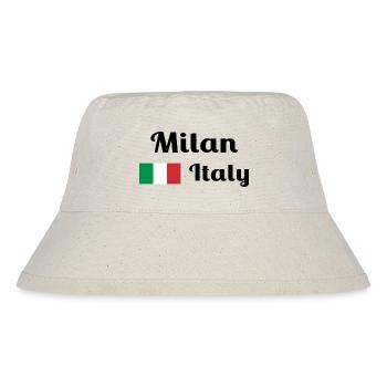 Mailand, Italien - Stilvolle Drucke - Stanley/Stella recycelter Bucket Hat - Naturweiß - Vorne