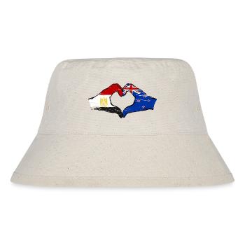 Égypte Nouvelle-Zélande drapeau mains forme de coeur utilisé - Bob recyclé Stanley/Stella - blanc naturel - Devant