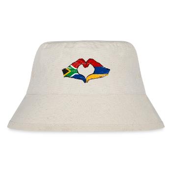 Afrique du Sud Arménie drapeau mains forme de coeur utilisé - Bob recyclé Stanley/Stella - blanc naturel - Devant