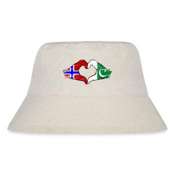Norway Pakistan Flag Hands Heart Shape Used - Stanley/Stella Recycled Bucket Hat - natural - Front