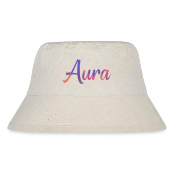 Aura – Modernes, farbenfrohes typografisches Design - Stanley/Stella recycelter Bucket Hat - Naturweiß - Vorne