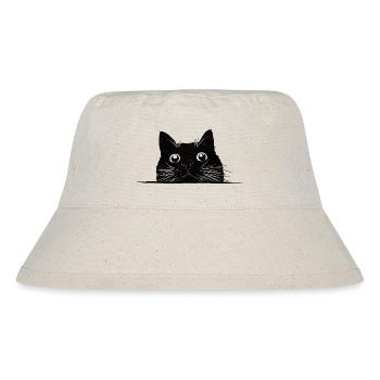 Chat voyeur aux moustaches noires - Bob recyclé Stanley/Stella - blanc naturel - Devant
