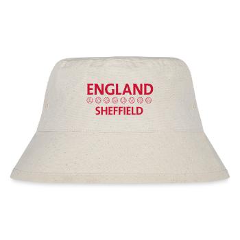 England Sheffield Wappen Kunst - Stanley/Stella recycelter Bucket Hat - Naturweiß - Vorne