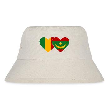 Mali_Mauretanien_Flagge_Herz - Stanley/Stella recycelter Bucket Hat - Naturweiß - Vorne