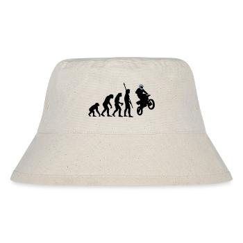 evolution_motorbike_stunt_a_2c - Stanley/Stella recycelter Bucket Hat - Naturweiß - Vorne