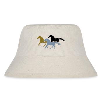 Herd of Galloping Horses - Stanley/Stella Recycled Bucket Hat - natural - Front