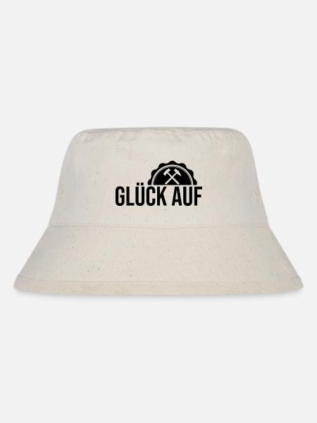 Glück auf - Stanley/Stella recycelter Bucket Hat - Naturweiß