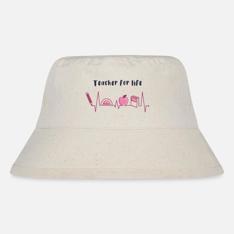 Lehrerin fürs Leben, Lehrer fürs Leben - Stanley/Stella recycelter Bucket Hat - Naturweiß