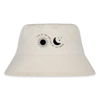 Lebe von der Sonne, Liebe vom Mond - Stanley/Stella recycelter Bucket Hat - Naturweiß - Vorne