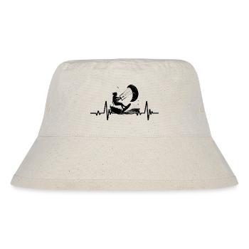 Kitesurfen - Battement de Coeur - Heartbeat - Stanley/Stella recycelter Bucket Hat - Naturweiß - Vorne