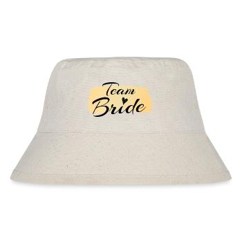 Team Braut mit goldenen Pinselstrich - JGA - Stanley/Stella recycelter Bucket Hat - Naturweiß - Vorne