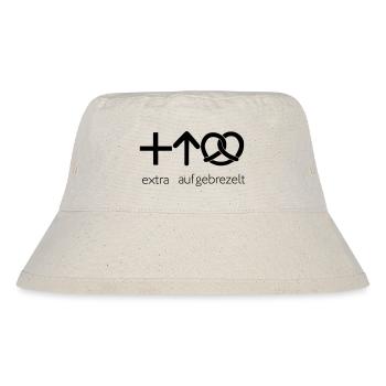 extra aufgebrezelt - Stanley/Stella recycelter Bucket Hat - Naturweiß - Vorne