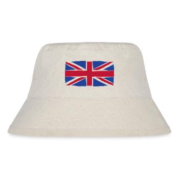 Grunge Union Jack Flag Art - Stanley/Stella Recycled Bucket Hat - natural - Front