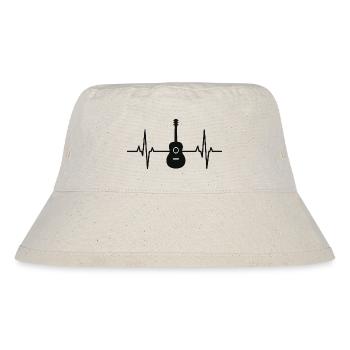 Gitarre Herzschlag Rhythmus - Stanley/Stella recycelter Bucket Hat - Naturweiß - Vorne
