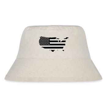Karte der Vereinigten Staaten - Stanley/Stella recycelter Bucket Hat - Naturweiß - Vorne