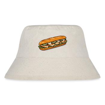 Bunter Baguette-Sandwich - Stanley/Stella recycelter Bucket Hat - Naturweiß - Vorne