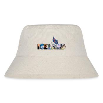 Schriftzug Iceland - Stanley/Stella recycelter Bucket Hat - Naturweiß - Vorne