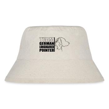 TEAM German Longhaired Pointer Hunde Hund Wilsigns - Stanley/Stella recycelter Bucket Hat - Naturweiß - Vorne