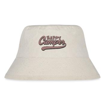 Camperspruch Happy Camper - Stanley/Stella recycelter Bucket Hat - Naturweiß - Vorne