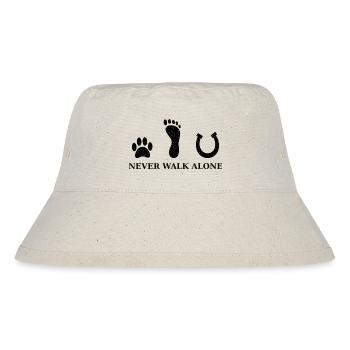 Never walk alone black - Stanley/Stella Recycled Bucket Hat - natural - Front