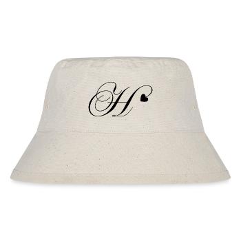 Buchstabe h Herz Kalligraphie - Stanley/Stella recycelter Bucket Hat - Naturweiß - Vorne