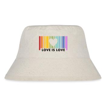 Code à barres arc-en-ciel Love Is Love - Bob recyclé Stanley/Stella - blanc naturel - Devant
