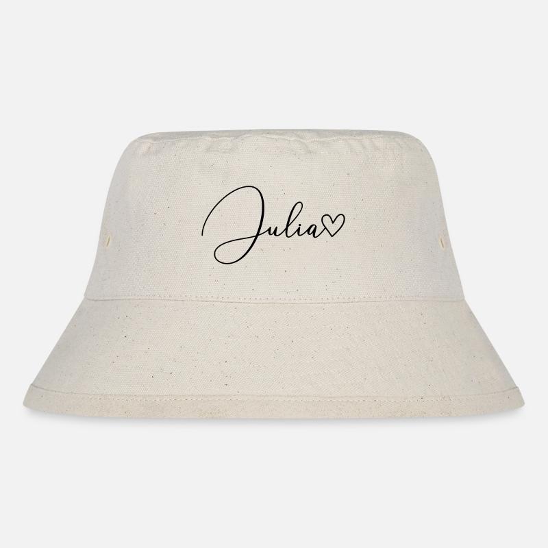 Julia Name Vorname Mädchen - Stanley/Stella recycelter Bucket Hat - Naturweiß