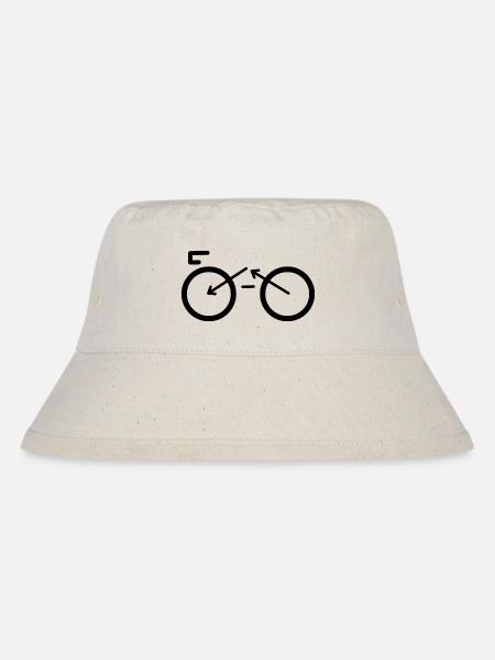 Fahrrad-Formen - Stanley/Stella recycelter Bucket Hat - Naturweiß