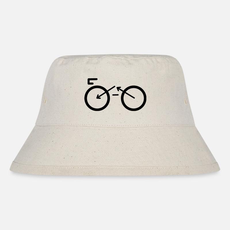 Fahrrad-Formen - Stanley/Stella recycelter Bucket Hat - Naturweiß