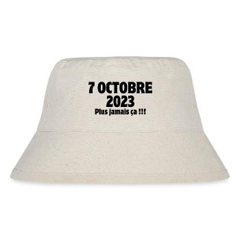 Israel, Horror, ich bin Jude - Stanley/Stella recycelter Bucket Hat - Naturweiß - Vorne