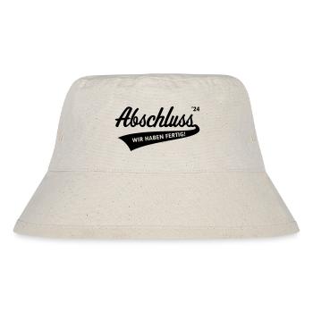 Abschluss 2024 – Wir Haben Fertig! (Schule Black) - Stanley/Stella recycelter Bucket Hat - Naturweiß - Vorne