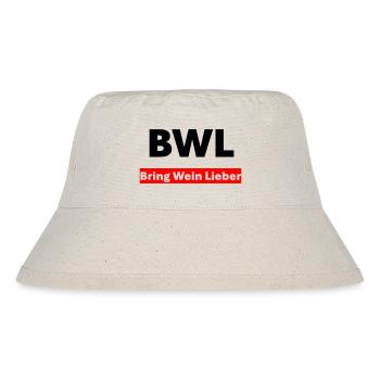 BWL Bring Wein Lieber - Stanley/Stella recycelter Bucket Hat - Naturweiß - Vorne