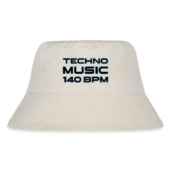 Techno Neon 140 BPM - Stanley/Stella recycelter Bucket Hat - Naturweiß - Vorne