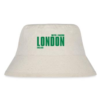 London – England Lyric Design - Stanley/Stella recycelter Bucket Hat - Naturweiß - Vorne
