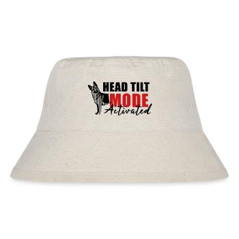 Schäfi Silhouette - Head Tilt linear Schäferhund - Stanley/Stella recycelter Bucket Hat - Naturweiß - Vorne
