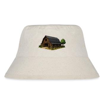 Rustic Barn Illustration - Stanley/Stella Recycled Bucket Hat - natural - Front