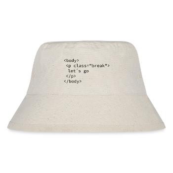 Pause machen - Stanley/Stella recycelter Bucket Hat - Naturweiß - Vorne