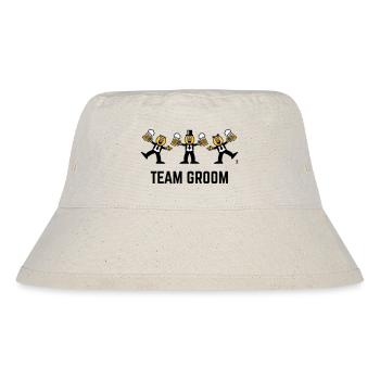 Team-Bräutigam (Junggesellenabschied, Karikatur, Tanz, 3C, B) - Stanley/Stella recycelter Bucket Hat - Naturweiß - Vorne