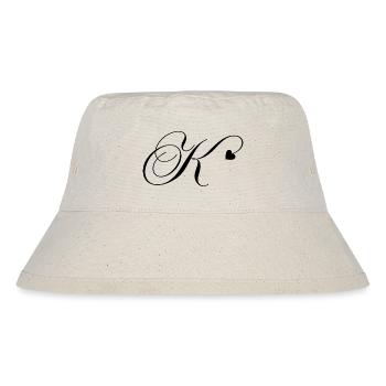 Letter k heart calligraphy - Stanley/Stella Recycled Bucket Hat - natural - Front