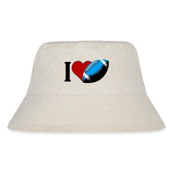 I ♥️ American Football | I Love American Football - Stanley/Stella recycelter Bucket Hat - Naturweiß - Vorne