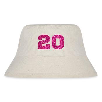 Numéro 20 paillettes rose - 20e anniversaire - Bob recyclé Stanley/Stella - blanc naturel - Devant