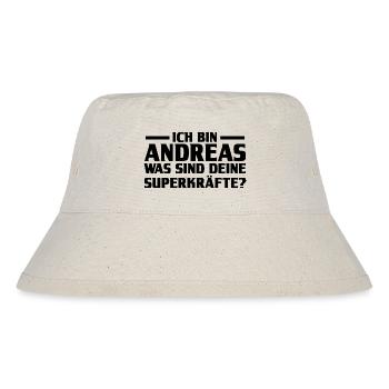 Vorname Andreas - Stanley/Stella recycelter Bucket Hat - Naturweiß - Vorne