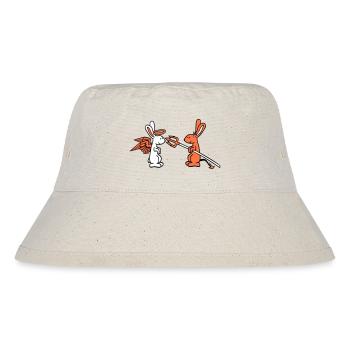 Hase Engel Gewissen Teufel Dämon Böse Satan Hölle - Stanley/Stella recycelter Bucket Hat - Naturweiß - Vorne