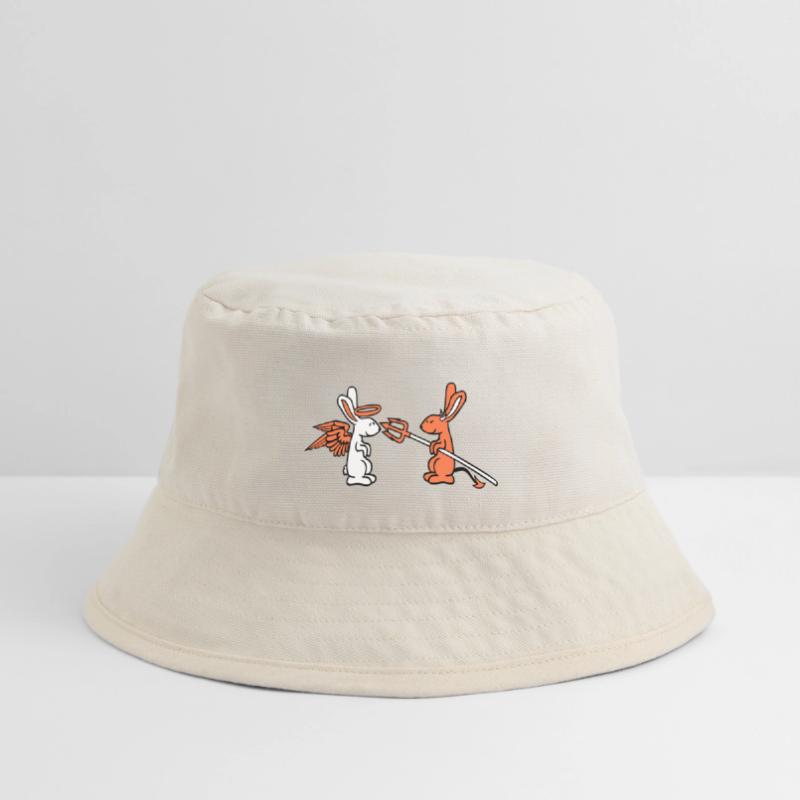 Rabbit Angel Conscience Devil Demon Evil Satan Hell Stanley/Stella Recycled Bucket Hat