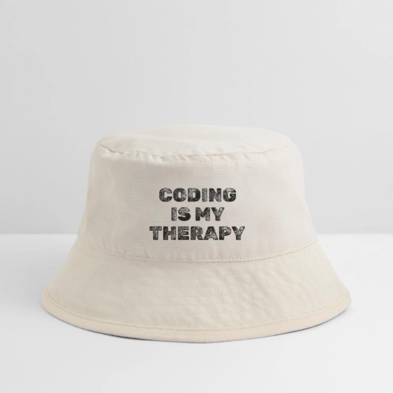 Coding Is My Therapy Developer Saying Stanley/Stella Recycled Bucket Hat